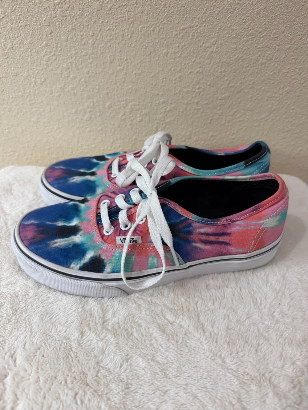 Vans Authentic Tie-Dye Classic Lace-Up Sneakers - Pink/Blue